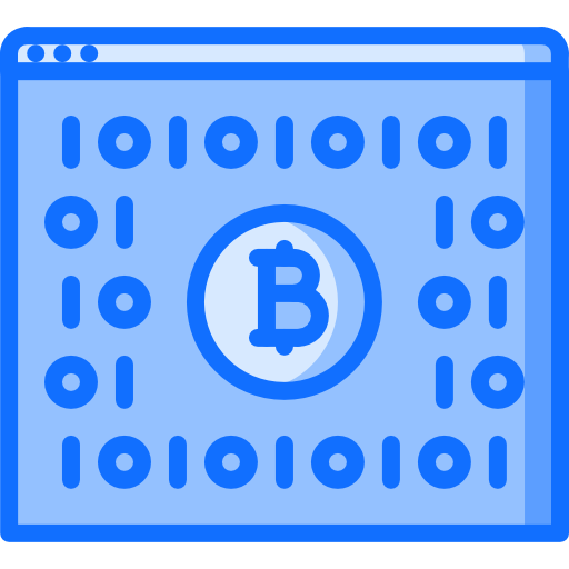 bitcoin Coloring Blue icon