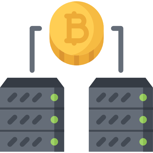 blockchain Coloring Flat icon