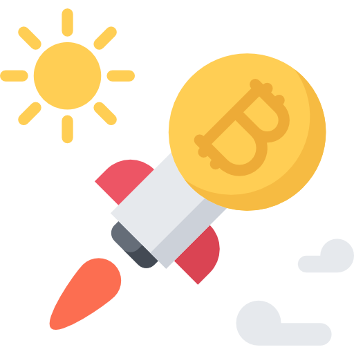 Bitcoin Coloring Flat icon