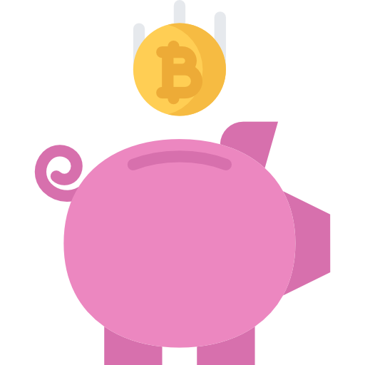 Piggy bank Coloring Flat icon