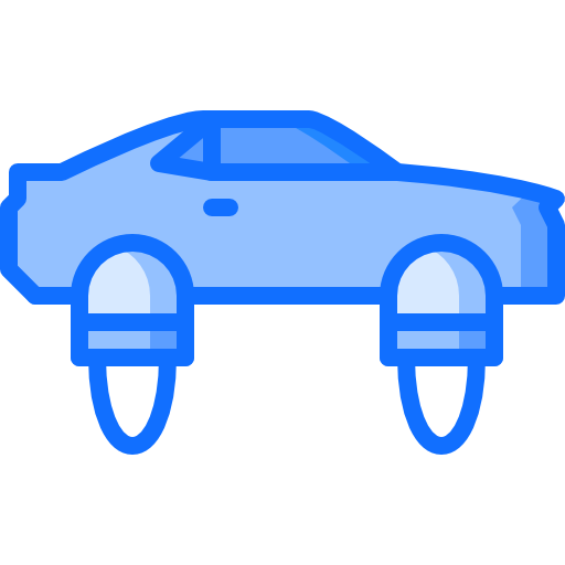 voiture volante Coloring Blue Icône