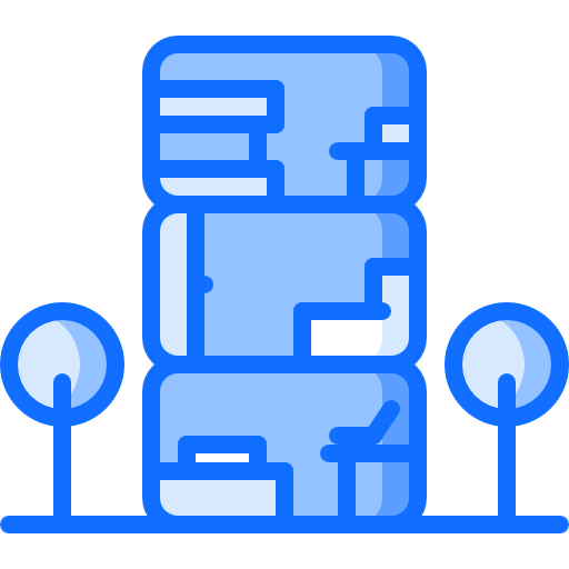 Residential Coloring Blue icon