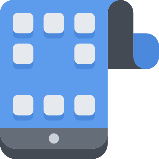 smartphone Coloring Flat icon