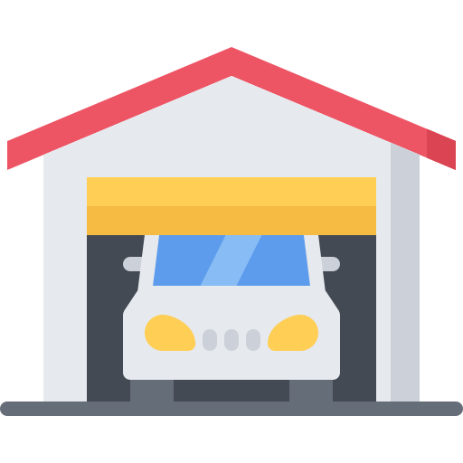garage Coloring Flat icon