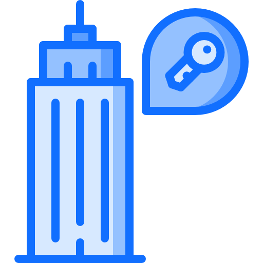 wolkenkratzer Coloring Blue icon
