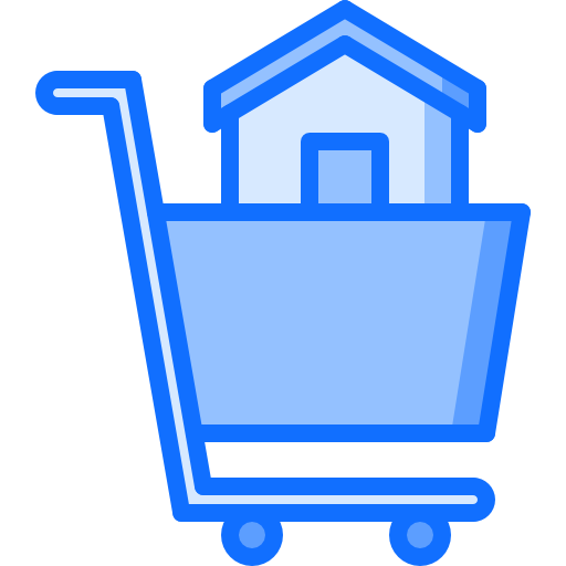 Shopping Coloring Blue icon