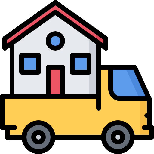 Moving truck Coloring Color icon