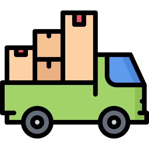 camion de déménagement Coloring Color Icône
