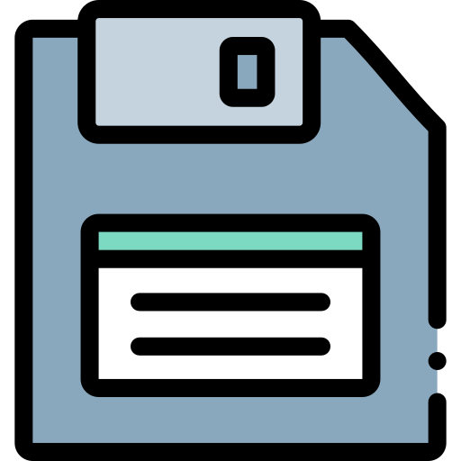 floppy disk Detailed Rounded Lineal color icoon