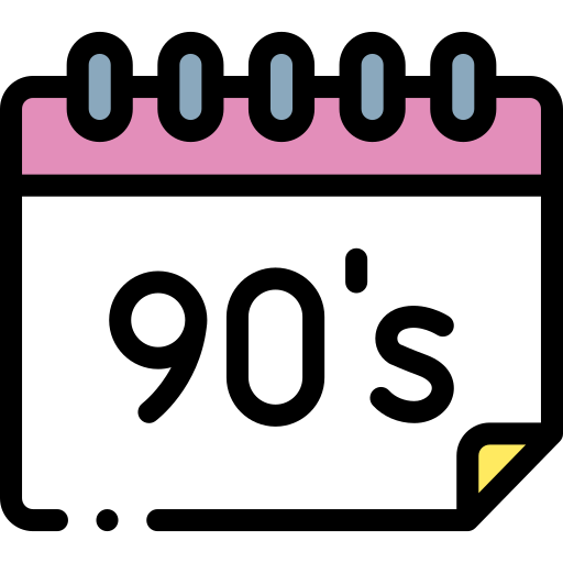 nineties Detailed Rounded Lineal color icono
