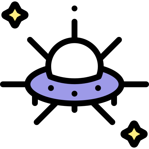 UFO Detailed Rounded Lineal color icon