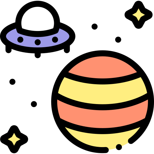 Space Detailed Rounded Lineal color icon