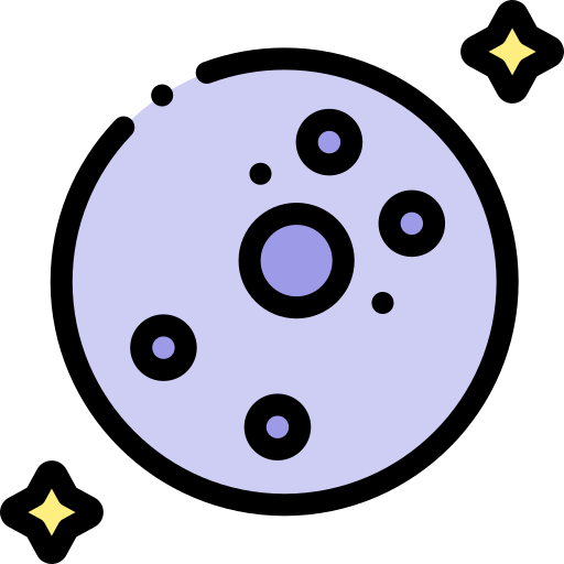 Moon Detailed Rounded Lineal color icon
