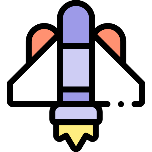 宇宙船 Detailed Rounded Lineal color icon