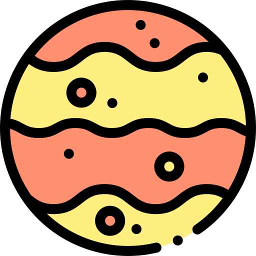 화성 Detailed Rounded Lineal color icon