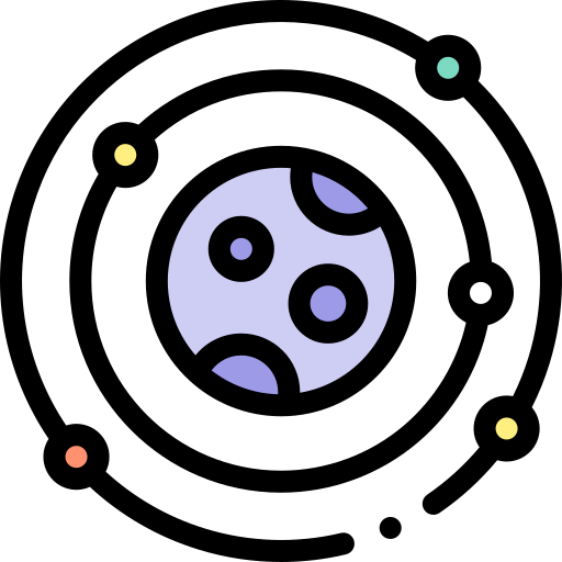 軌道 Detailed Rounded Lineal color icon
