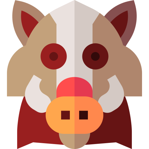 Cerdo salvaje Basic Straight Flat icono