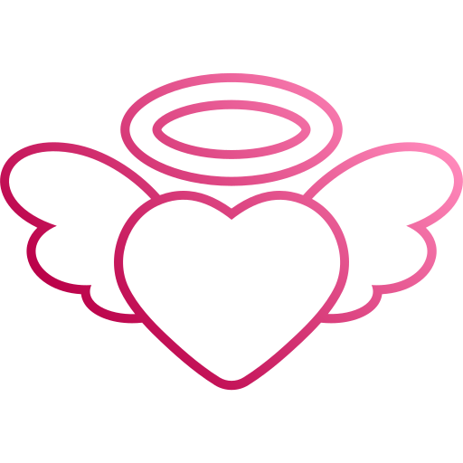 Heart wings Generic gradient outline icon