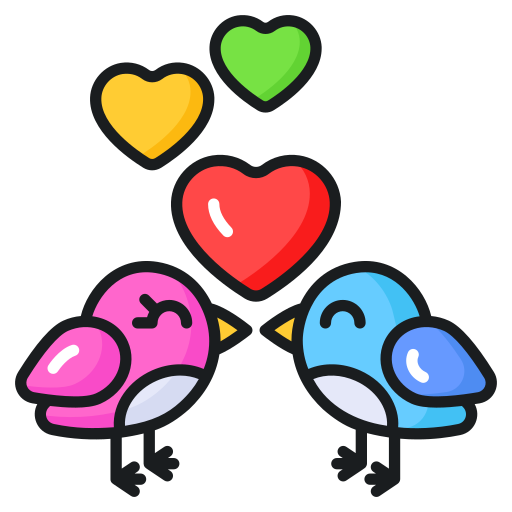 Love Birds Generic color lineal-color icon