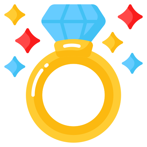 anello di diamanti Generic color fill icona