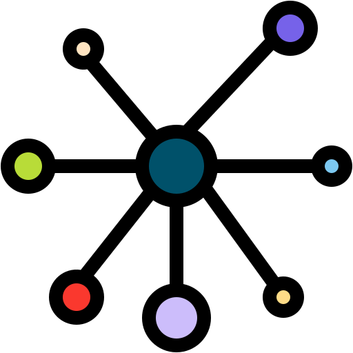 la mise en réseau Generic color lineal-color Icône