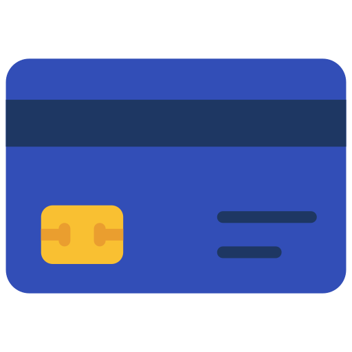 Credit card Juicy Fish Flat icon