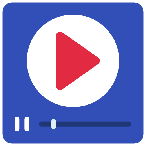 videoplayer Juicy Fish Flat icon