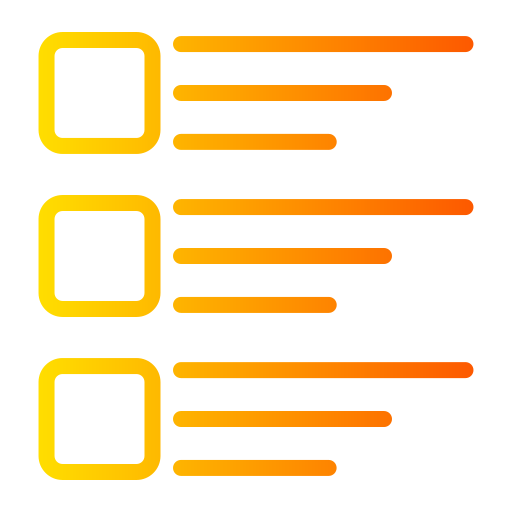 リスト Generic gradient outline icon