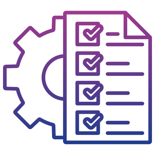 taak planning Generic gradient outline icoon