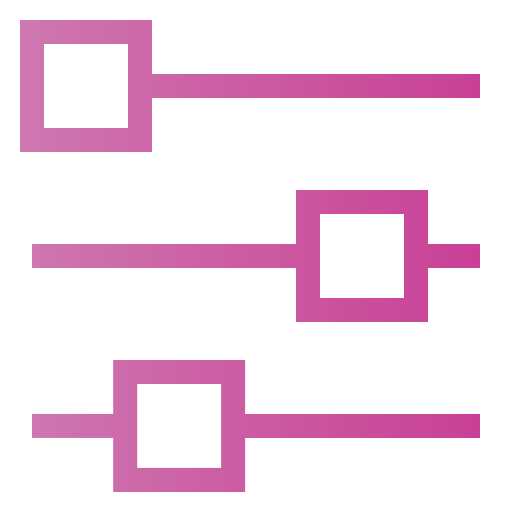 schuifregelaars Generic gradient outline icoon