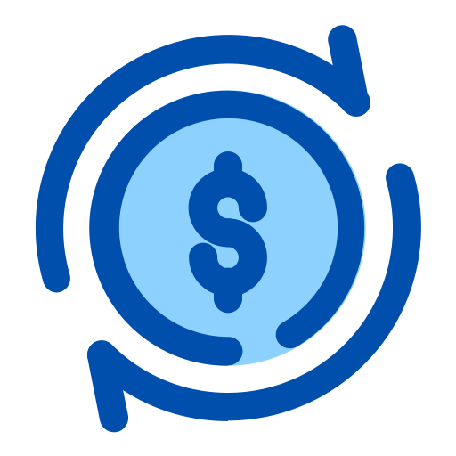 geld überweisen Generic Blue icon