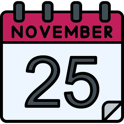 25 novembre Generic color lineal-color icona