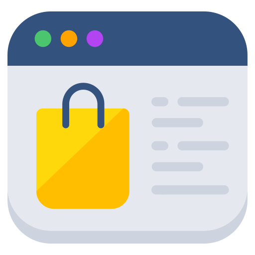 las compras en línea Generic color fill icono