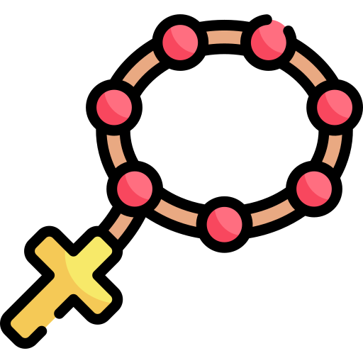 rosario Kawaii Lineal color icono