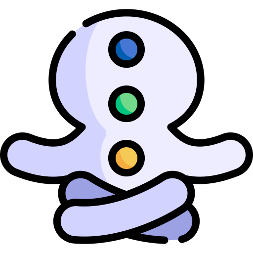 chakras Kawaii Lineal color icono