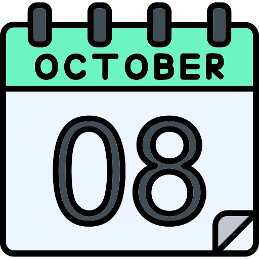 October Generic color lineal-color icon