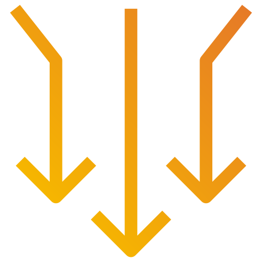 Down arrows Generic gradient outline icon