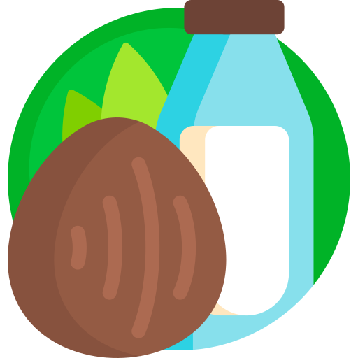 코코넛 우유 Detailed Flat Circular Flat icon