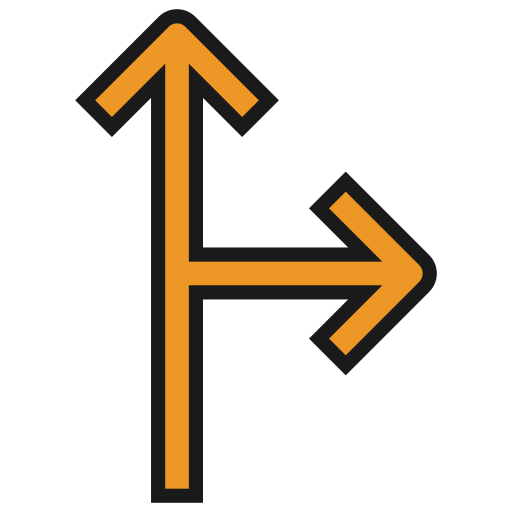 Turn direction Generic color lineal-color icon