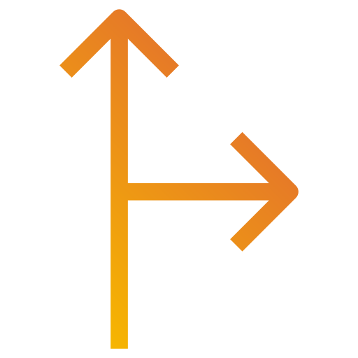 Turn direction Generic gradient outline icon