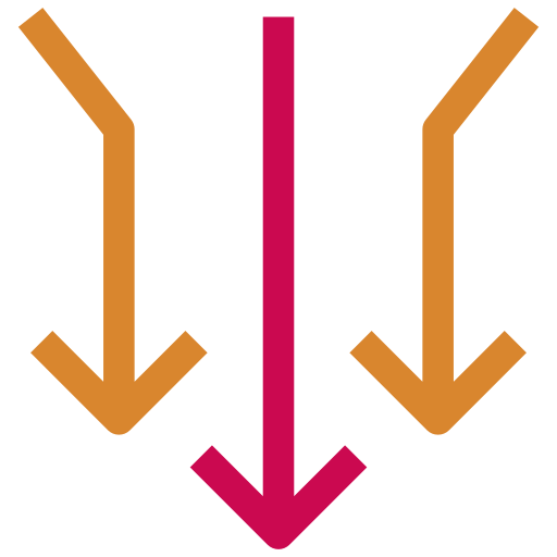 frecce giù Generic color outline icona