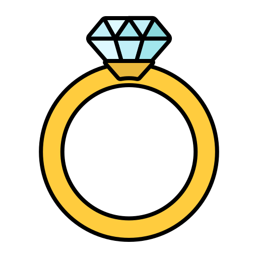 ダイアモンドの指輪 Generic color lineal-color icon