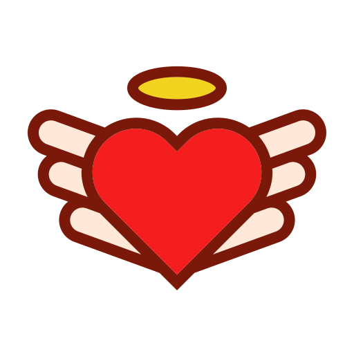 Heart wings Generic color lineal-color icon