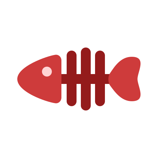 scheletro di pesce Generic color fill icona