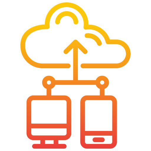 cloud computing Generic gradient outline icona