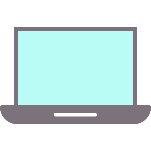 ordenador portátil Generic color fill icono