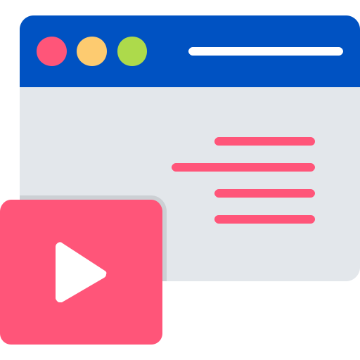 web de videos Generic color fill icono
