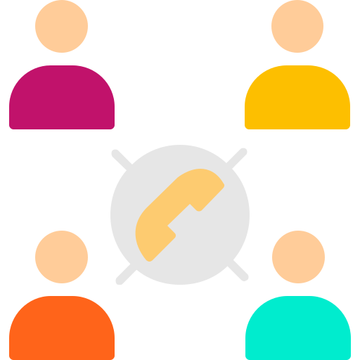 conferentiegesprek Generic color fill icoon