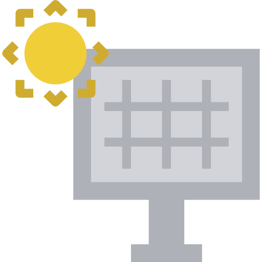 Solar panel dDara Flat icon