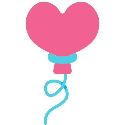 Heart balloon Generic color fill icon